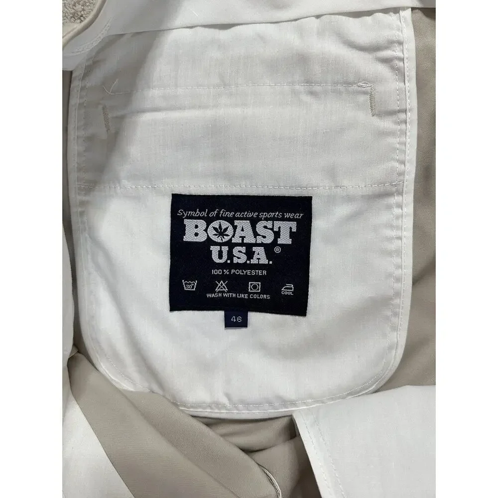 Boast U.S.A Men’s Beige Chino Shorts Big & Tall Size‎ 46 Front Pleated NWT